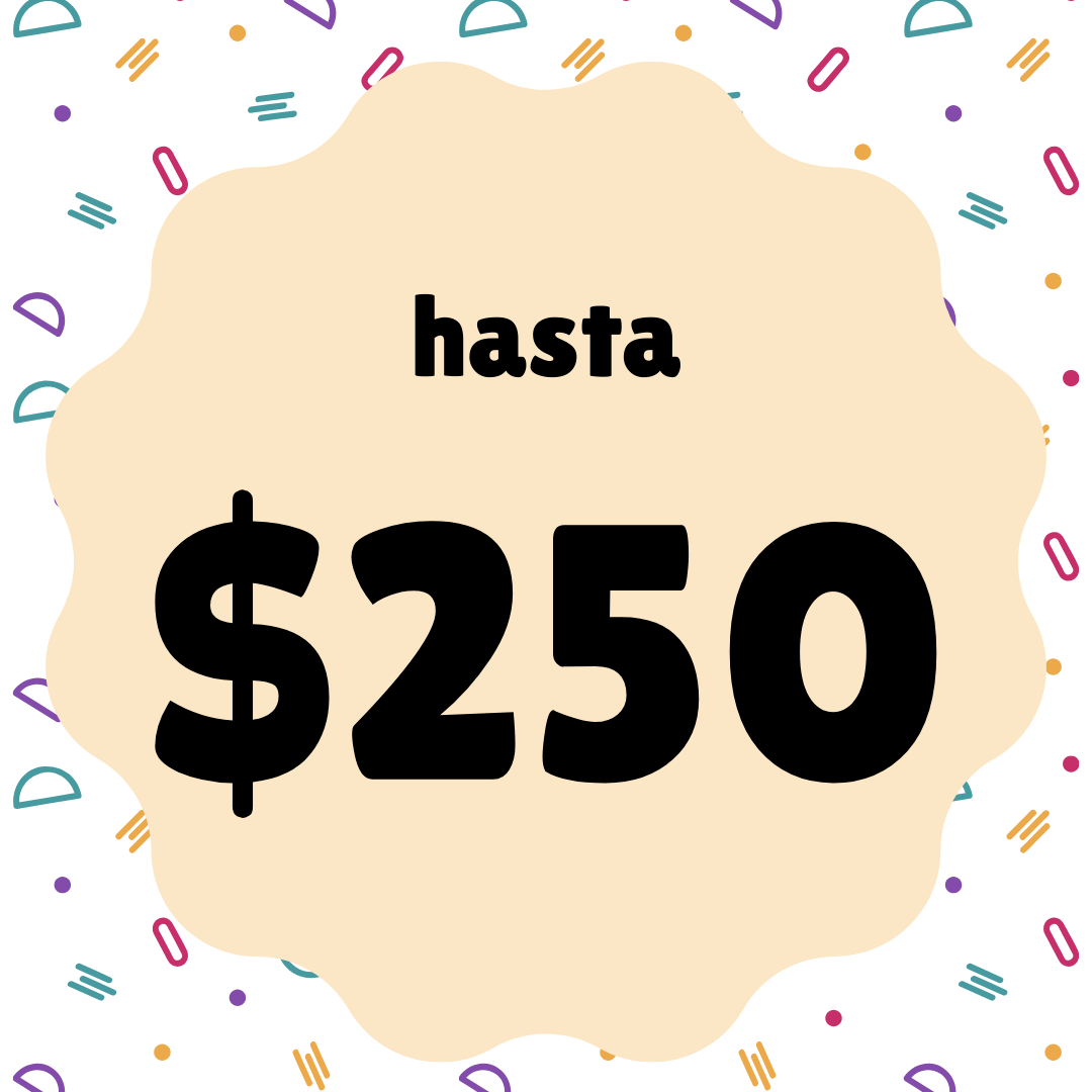 Menos de $250